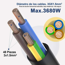 Cargar imagen en el visor de la galería, Cable alargador de enchufe electrico Extensible con PROTECCIÓN 2,3,4,5,10,15 m