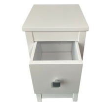 Cargar imagen en el visor de la galería, Mueble Auxiliar Cajonera Estrecho de Madera de Pino Natural Color Blanco Para Baño Dormitorio