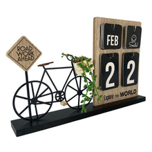 Cargar imagen en el visor de la galería, Calendario Perpetuo de Madera para Sobremesa, Decoración para el Hogar, Ideal para Escritorio, Sala de Estudio, Oficina