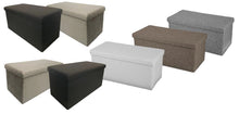 Cargar imagen en el visor de la galería, Baúl Puff Taburete Almacenaje Plegable Caja Asiento Banco de Almacenamiento