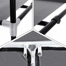 Cargar imagen en el visor de la galería, Armario con Funda / Ropero con Funda, Tela Ropero Estante Lona Ropa Guardarropa, Armario almacenamiento Color Negro