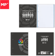 Cargar imagen en el visor de la galería, LA LIGA Cuaderno A4 Espiral con Anillas La Liga, Tapa Extradura y Resistente, Cuadriculado 5x5, 120 Hojas Microperforadas, 22´5x29´7cm, Uso Escolar para Estudiantes, Logo La Liga, Color Negro