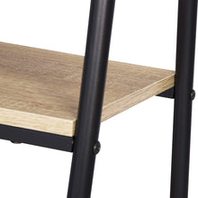 Cargar imagen en el visor de la galería, Perchero Con 2 Baldas De Altura Estructura Metálica + 2 Estantes De Madera