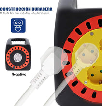 Cargar imagen en el visor de la galería, Cable de alimentación de bobina enrollable de 5 10 15 20 25 m y 4 BASE