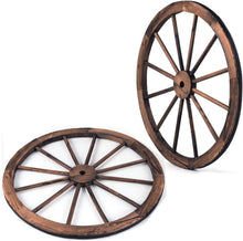 Cargar imagen en el visor de la galería, Rueda Decorativa Madera Natural Vintage 30, 45, 60, 90 cm Para Decoración Casa Jardin Restaurante lo