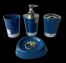 Cargar imagen en el visor de la galería, Juego 4 accesorios de baño, jabonera, vaso, Dispensador De Jabón, Porta cepillo