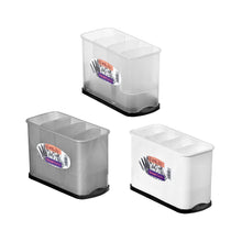 Cargar imagen en el visor de la galería, Escurrecubiertos rectangular con Bandeja Elegance para utensilios cubierto