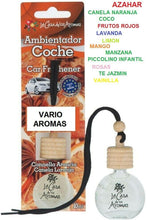 Cargar imagen en el visor de la galería, Ambientador Coche difusor Colgador Botella 10 ml de líquido, tapón de Madera