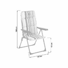 Cargar imagen en el visor de la galería, Silla de Playa metal Rayas (68 x 58 x 107 cm)