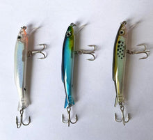 Cargar imagen en el visor de la galería, 2/ 3 / 5 Señuelos Minnow pesca depredadores Aguas Dulces y Saladas Spinning