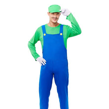Cargar imagen en el visor de la galería, Disfraz Fontanero Rojo / Verde Hombre Adulto para Carnaval Fiesta Teatro Cumpleaños