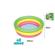 Cargar imagen en el visor de la galería, Piscina infantil hinchable 3 anillos con Fundo Alcochado 70x24cm 41L