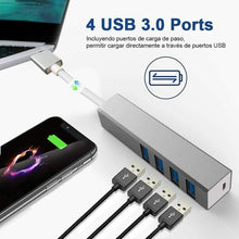 Cargar imagen en el visor de la galería, Hub USB C 4 En 1 USB C Adaptador, 4 Puertos USB 3.0, Hub Tipo C para MacBook ...