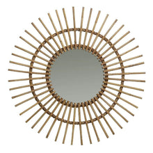 Cargar imagen en el visor de la galería, Espejo de Mienbre Ratán Sol Decoracio de Hogar