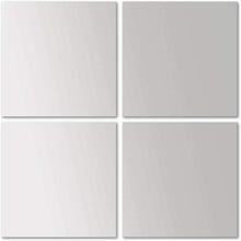Cargar imagen en el visor de la galería, Set de 4 espejos cuadrado redondo adhesivos 30X30 y 20x20 lote decoración hogar