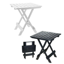 Cargar imagen en el visor de la galería, Mesa de jardín plegable Mesa auxiliar de plástico 45x43x50cm blanco o negro