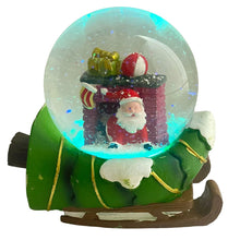 Cargar imagen en el visor de la galería, Bola cristal de agua nieve Papá noél con luz multicolor Led decorativa navideña