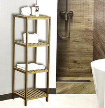 Cargar imagen en el visor de la galería, Estanteria de Baño de 3 o 4 estantes Bambú, Estantes de baño,Mueble de Baño