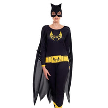 Cargar imagen en el visor de la galería, Disfraz Heroína Bat Girl Disfraz Superhéroe Mujer Adulto Carnaval Halloween Teatro