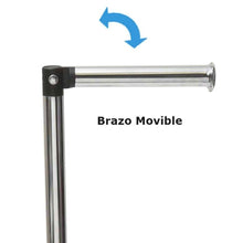 Cargar imagen en el visor de la galería, Soporte Portarollo De Papel Higienico De Baño Aseo Brazo Metal Amovible 180º