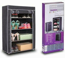 Cargar imagen en el visor de la galería, Armario Zapatero de Tela 60x30x90 cm estanterias para Zapatos Desmontable
