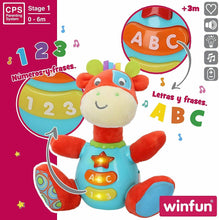 Cargar imagen en el visor de la galería, Peluche Jirafa para bebés que habla y luces de colores, Idioma: Español