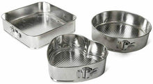 Cargar imagen en el visor de la galería, Set 3 Moldes de Horno Desmontables - Cuadrado - Redondo y Corazón -Antiadherente