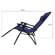 Cargar imagen en el visor de la galería, Silla Tumbona Hamaca Plegable para Playa, jardín, terraza - Hamaca Multiposiciones de Metal con