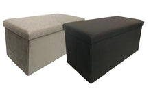 Cargar imagen en el visor de la galería, Baúl Puff Taburete Almacenaje Plegable Caja Asiento Banco de Almacenamiento