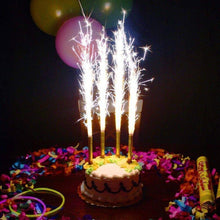 Cargar imagen en el visor de la galería, Bengalas Bengala alimentaria pastel cumple 12 unds fiesta velas cumpleaños