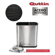 Cargar imagen en el visor de la galería, Porta Utensilios Bote Para Utensilios con Tacoma y reporsacuchara extraible Acero Inoxidable, Organizadores de cocina