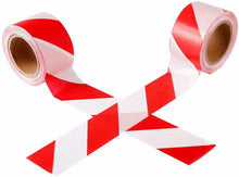 Cargar imagen en el visor de la galería, Cinta de Balizamiento Rojo y Blanco 100 m x 70 mm No Adhesivo (1 Rollo)
