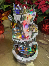 Cargar imagen en el visor de la galería, Escena Poblado de Navidad Villaje inflado en 3 niveles con música y movimiento