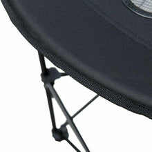 Cargar imagen en el visor de la galería, Mesa Camping Redonda Plegable Trasnsportable, 4 posavasos, ø70 x H60 cm para viajes, camping, senderismo, etc