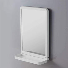 Cargar imagen en el visor de la galería, Espejo Cristal Marco PVC 30x20x9CM Con Ventosa y Adhesivo fuerte, con estante, gancho adhesivo de instalación