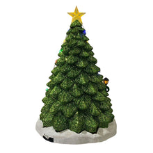 Cargar imagen en el visor de la galería, Escena Tienda Venta Abetos Con Luz 30 Led Música Movimiento 22x22x33 cm Navidad