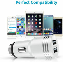 Cargar imagen en el visor de la galería, Cargador de Coche 2 Doble USB 2.4A 12-24W c/ Martillo Cristal Adaptador de Carga