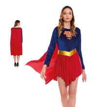 Cargar imagen en el visor de la galería, Disfraz Superhéroe Heroína Super Girl Mujer Adulto Para Fiesta Carnaval Teatro