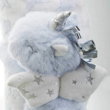 Cargar imagen en el visor de la galería, MANTITA CON PELUCHE UNICONIOS 1.00 X 75 CM
