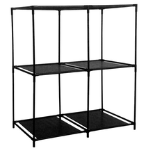 Cargar imagen en el visor de la galería, Estanteria 3/4/6 Compartimentos Negro Casa y jardín Almacenamiento y organización del hogar Soportes y estanterías