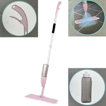 Cargar imagen en el visor de la galería, Escoba mopa + spray, rosa y azul color, limpieza hogar suelo microfibra 120 cm