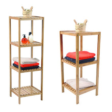 Cargar imagen en el visor de la galería, Estanteria de Baño de 3 o 4 estantes Bambú, Estantes de baño,Mueble de Baño