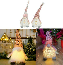 Cargar imagen en el visor de la galería, Muñeco de Gnomo de Navidad con luz LED de felpa sin rostro figura enana de elfo