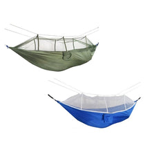 Cargar imagen en el visor de la galería, Hamaca colgante con mosquitera para protegerte de los insectos al aire libre 260 x 140 cm