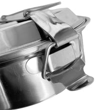 Cargar imagen en el visor de la galería, Fiambrera con 2 Platos Acero inoxidable Porta alimentos, Cocinar o Calentar Comida al fuego Para Camping trabajo Pesca Viaje