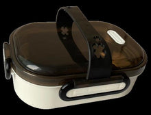 Cargar imagen en el visor de la galería, Fiambrera termica acero inoxi y plastico con asa de 900 ml o 1700ml 2 niveles