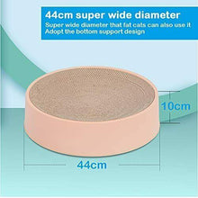 Cargar imagen en el visor de la galería, Cama - Rascador Gatos Cartón Corrugado XXL Redondo con Soporte 44 x 10 cm