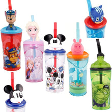 Cargar imagen en el visor de la galería, Vaso Infantil Con Pajita Y Tapa Con Figurita 3d Y Capacidad De 360 Ml