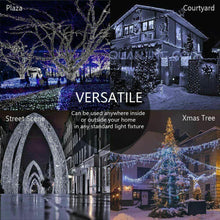 Cargar imagen en el visor de la galería, Cadena luces 100 LED pilas guirnaldas exteriortransparentes multiintermites