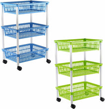 Cargar imagen en el visor de la galería, Carrito verdulero 3 cestos 40x62x30 cm
